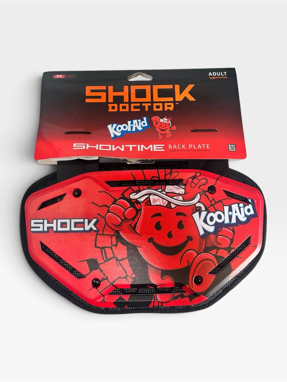 Shock Doctor Kool-Aid Showtime Football Back Plate Adult NWT Red Lower Back Pad